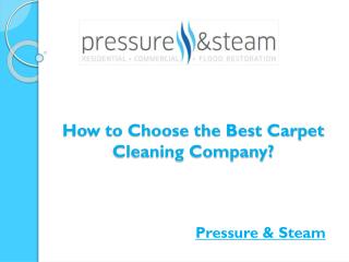 How to Choose the Best Carpet Cleaning Company?