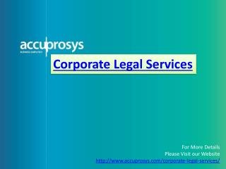 Corporate Legal Services - Accuprosys