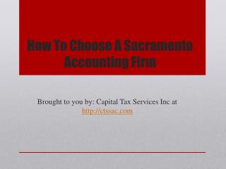 How To Choose A Sacramento Accounting Firm