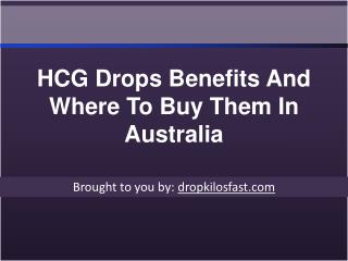 HCG Drops Benefits And Where To Buy Them In Australia