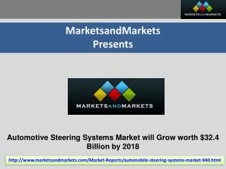 Automotive Steering Systems Market worth $32.4 Billion by 20