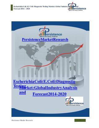 Escherichia Coli (E. Coli) Diagnostic Testing Market: Global
