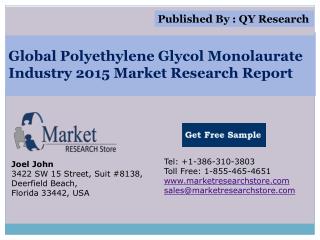 Global Polyethylene Glycol Monolaurate Industry 2015 Market