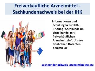 Sachkundenachweis Arzneimittel