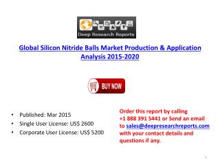 2015 Global Silicon Nitride Balls Industry Study & Trends Re