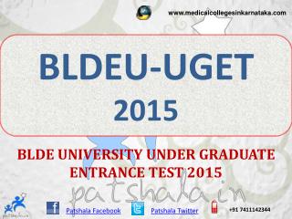 BLDE-UGET 2015 MBBS ENTARNCE EXAM