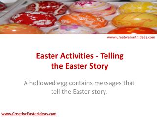 Easter Activities - Telling the Easter Story