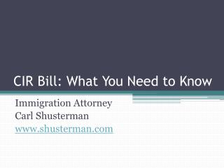CIR Bill: What You Need to Know
