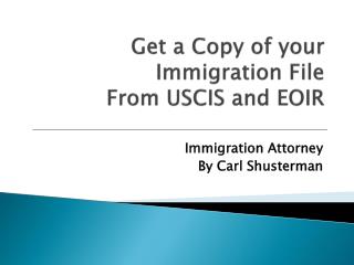 FOIA: Get a Copy of Your Immigration File