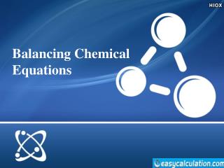 Balancing Chemical Equations