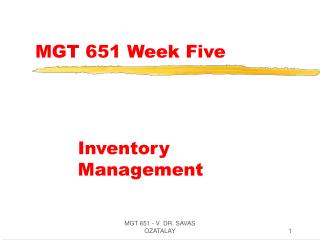 MGT 651 Week Five