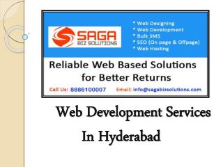 WebDevelopment Companies In Hyderabad - Saga Biz Solutions