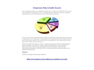 Improve My Credit Score
