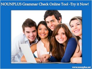 NOUNPLUS Grammar Check Online Tool -Try it Now!