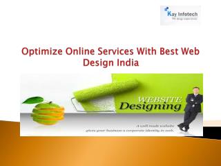 Optimize Online Services With Best Web Design Services India