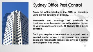 sydney office pest control service
