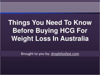 Things You Need To Know Before Buying HCG For Weight Loss In