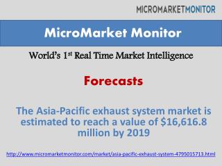 The Asia-Pacific exhaust system market is estimated to reach