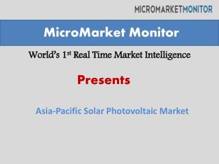 Asia-Pacific Solar Photovoltaic (PV) Market