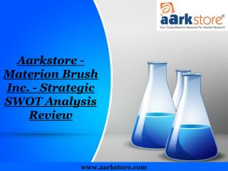 Aarkstore - Materion Brush Inc. - Strategic SWOT Analysis Re