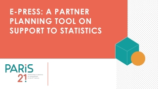 E -PRESS : a partner planning tool on support to statistics