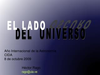 El lado oscuro del Universo