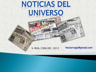 Noticias del Universo