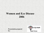 Women and Eye Disease 2006