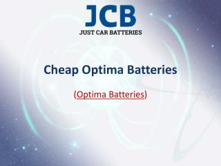 Cheap Optima Batteries
