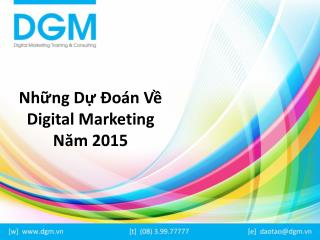 Nhung con so du doan ve Digital Marketing nam 2015