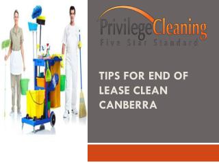 Tips for end of lease clean Canberra