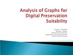 Analysis of Graphs for Digital Preservation Suitability