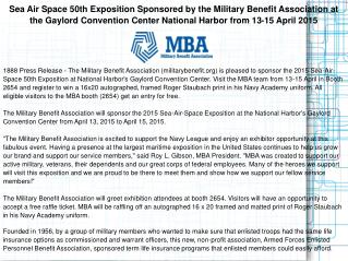 Sea Air Space 50th Exposition Sponsored by the Military