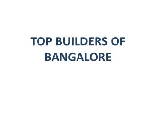 Buy Residential Property with Top Builders of Bangalore