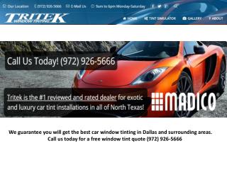 Dallas Window Tinting