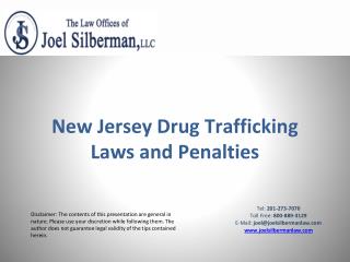 New Jersey Drug Trafficking Laws and Penalties