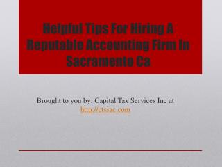 Helpful Tips For Hiring A Reputable Accounting Firm