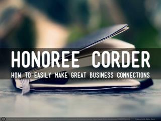 Make Powerful Business Connections – with Honorée Corder