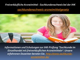 Sachkundenachweis Arzneimittelgesetz