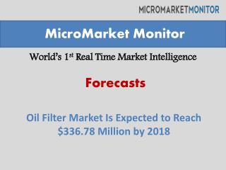 Oil Filter Market Is Expected to Reach $336.78 Million by 20