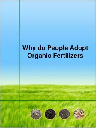 Why do People Adopt Organic Fertilizers