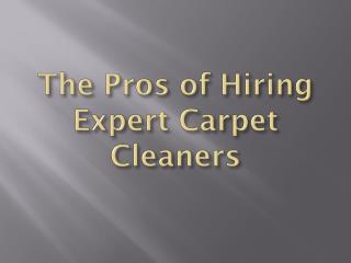 The Pros of Hiring Expert Carpet Cleaners
