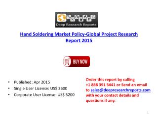 2015-2020 Global Hand Soldering Industry Chain Structure Ove