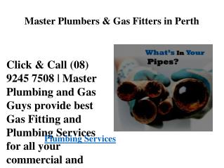 Master Plumbers & Gas Fitters in Perth