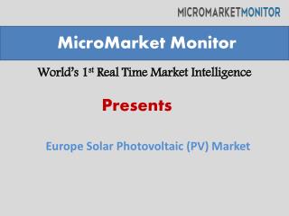 Europe Solar Photovoltaic (PV) Market
