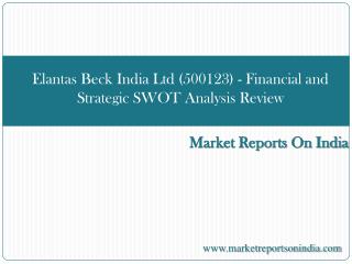 Elantas Beck India Ltd (500123) - Financial and Strategic