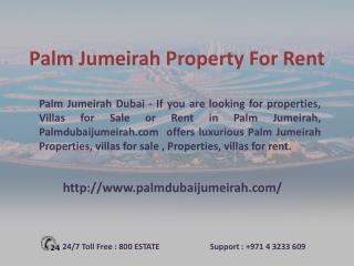 Palm Jumeriah Villas for Sale & Rent in Dubai