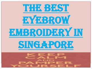 The Best Eyebrow Embroidery Spa in Singapore