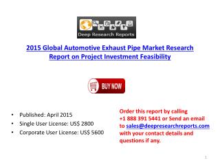 Global Automotive Exhaust Pipe Industry Classification by Ge