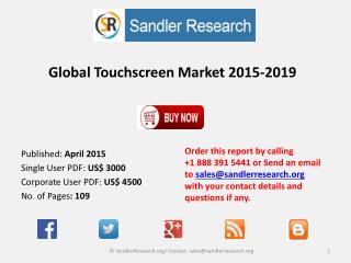 Global Touchscreen Market 2015-2019